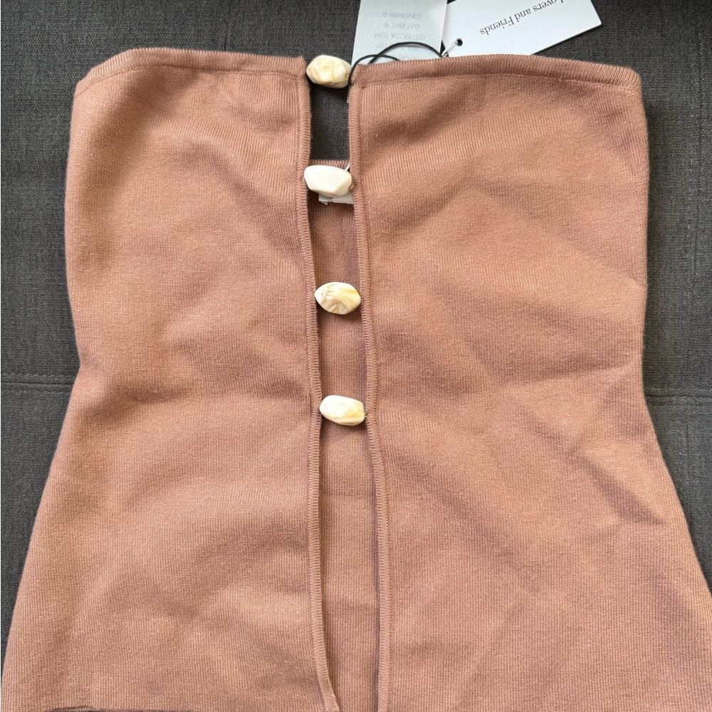 Lovers + Friends Tan Strapless Top